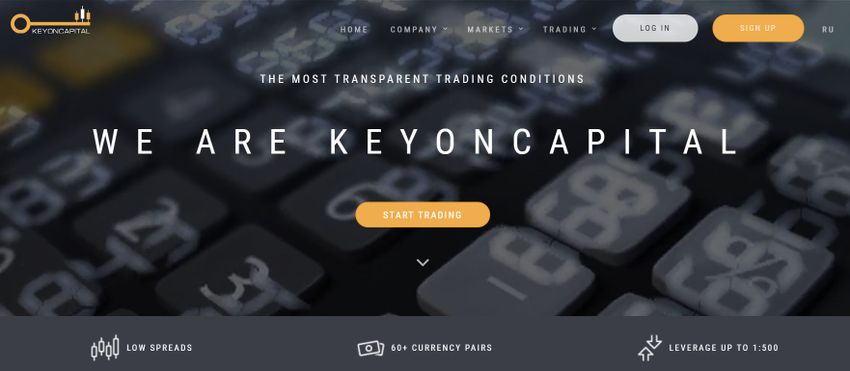 Key on capital landing page