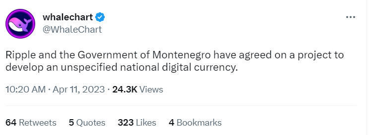 Ripple Montenegro digitale Währung