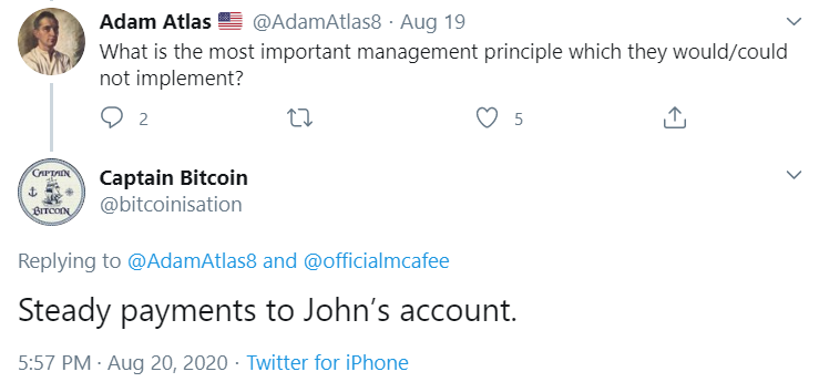  John McAfee GHOST Tweet