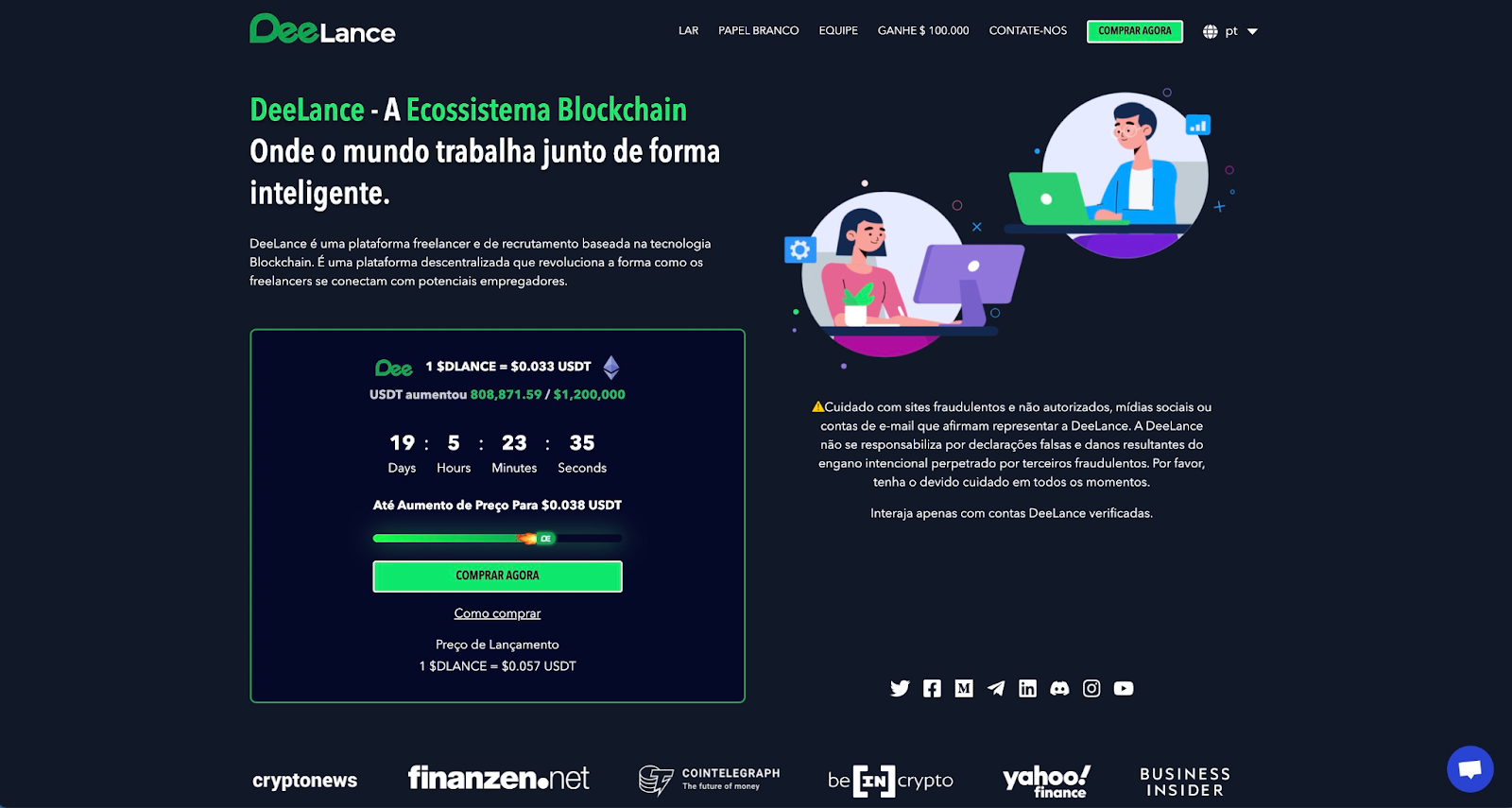 A pré-venda viral do DeeLance (DLANCE) entra no estágio 3 e os investidores estão ansiosos por ganhos de até 66%