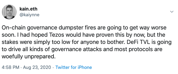 Tuit sobre gobernanza Curve