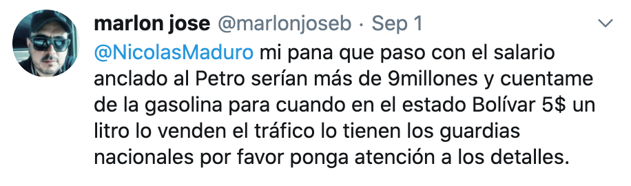 Tuit sobre la incomprensión de las carteras de Petro