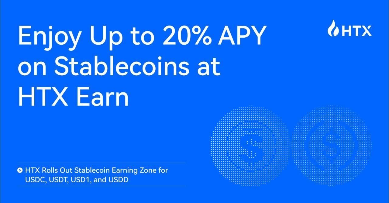HTX Rolls Out Stablecoin Earning Zone With Yields Up to 20%  