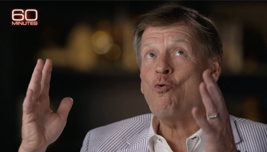 Michael Lewis being interviewed on Television Series 60 Minutes. Source: CBS