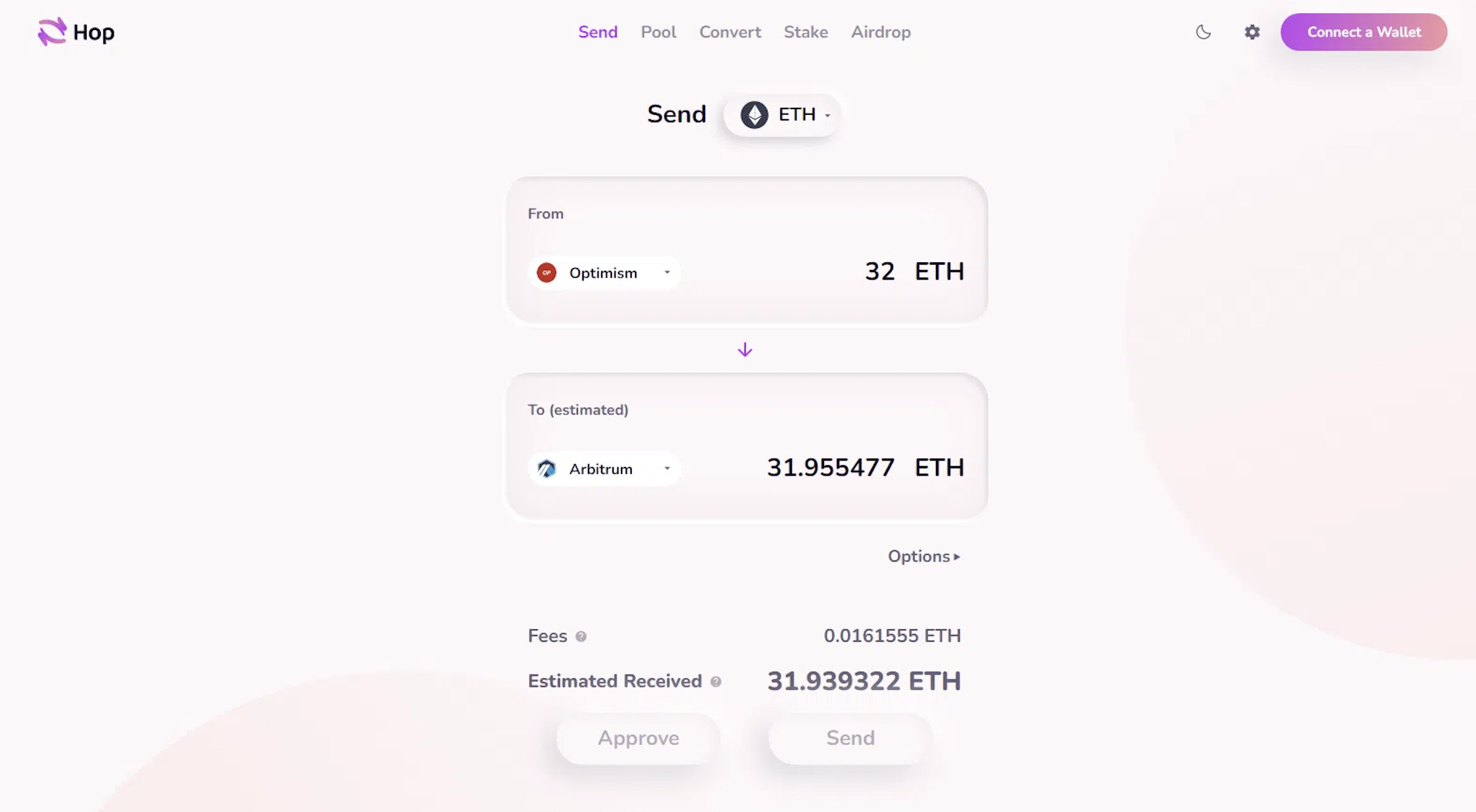 Giao diện Hop Protocol