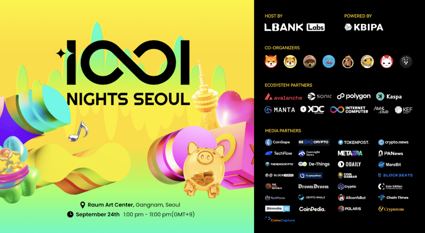 LBank Labs to Host “1001 Festival Seoul” in South Korea during KBW2025