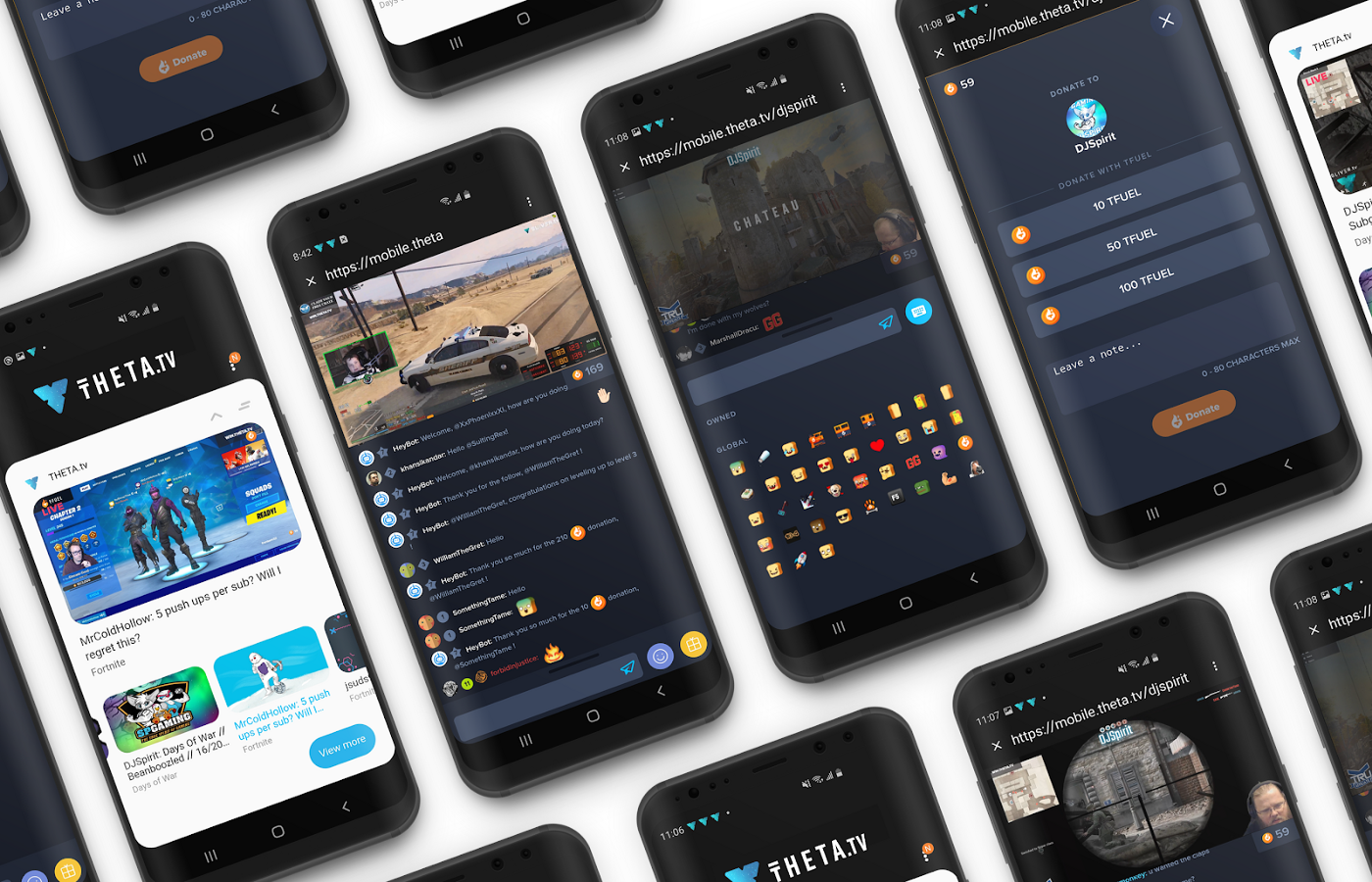 Theta.tv auf Samsung Endgeräten