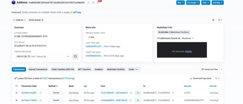 check wallet address