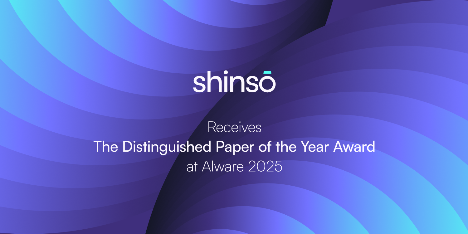Shinsō Receives The Distinguished Paper of the Year Award at Alware 2025