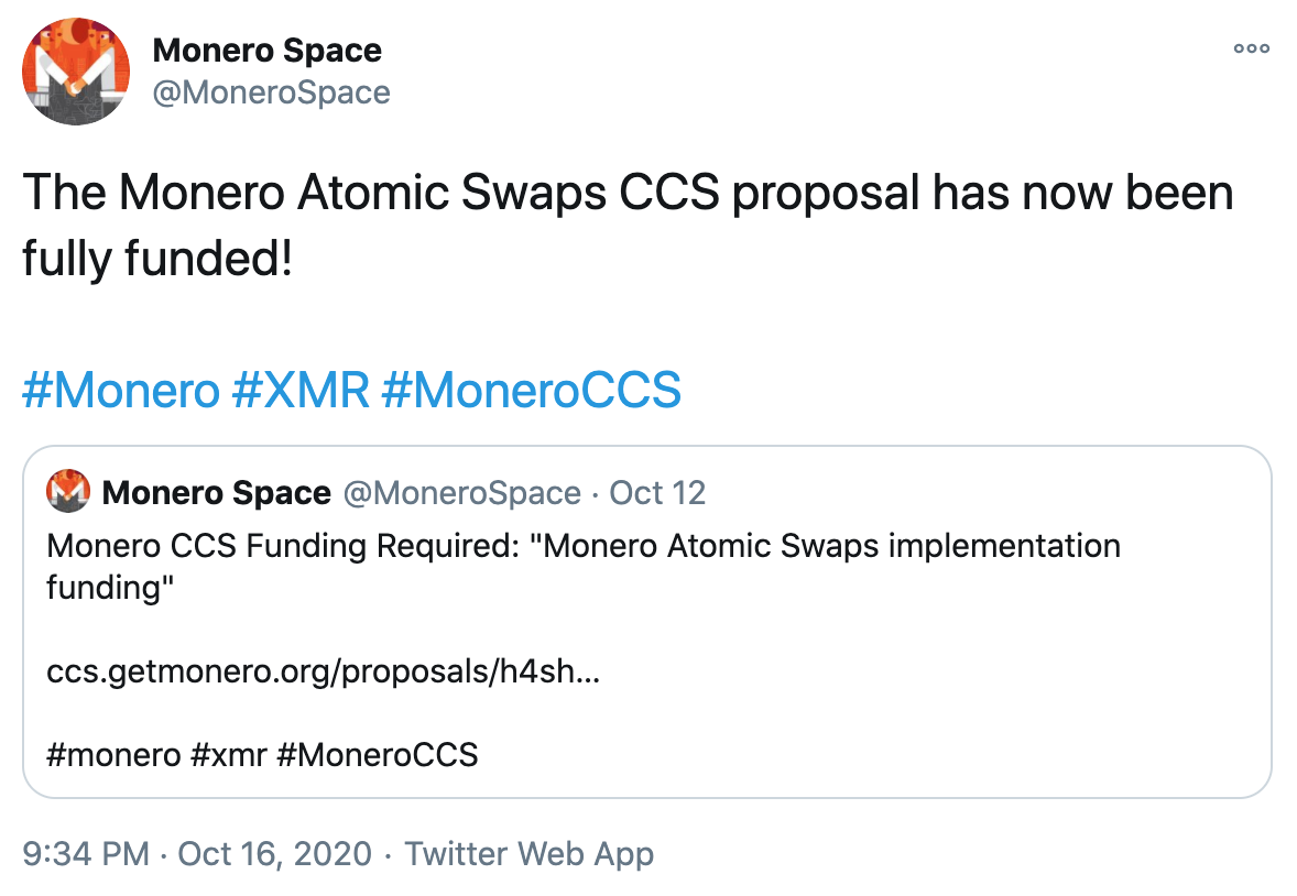 Tuit Monero Atomic Swaps