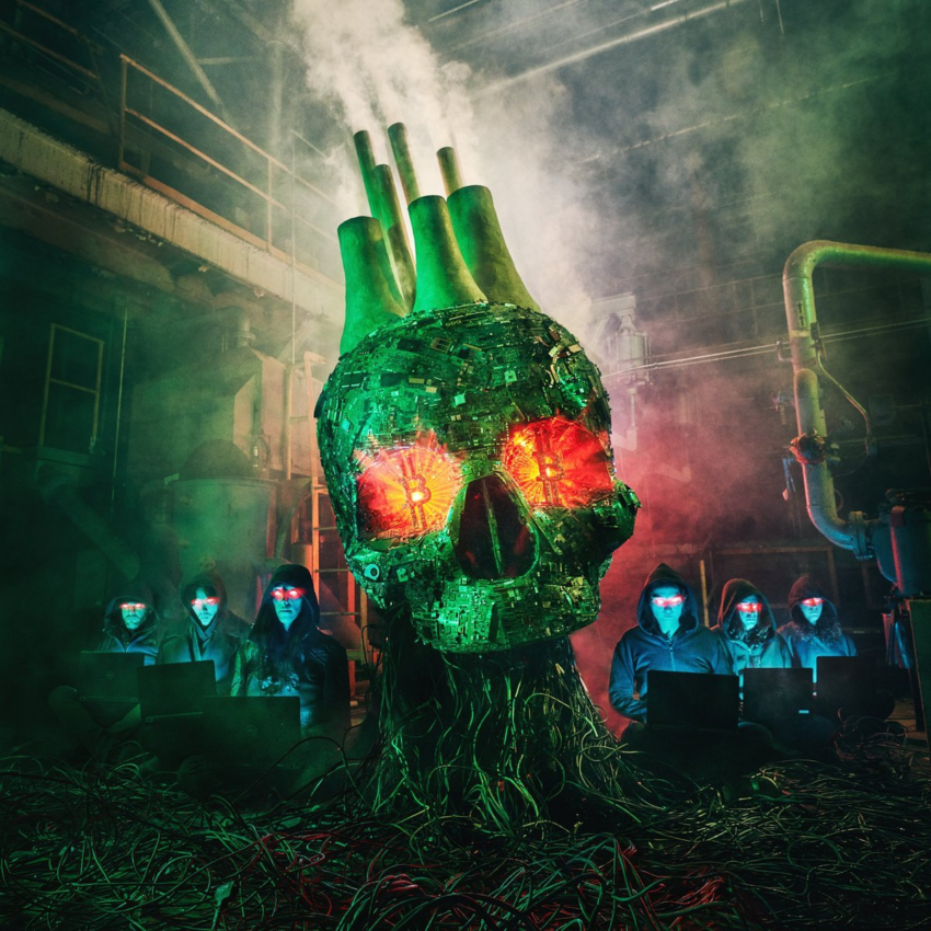 Greenpeace i czaszka Satoshiego