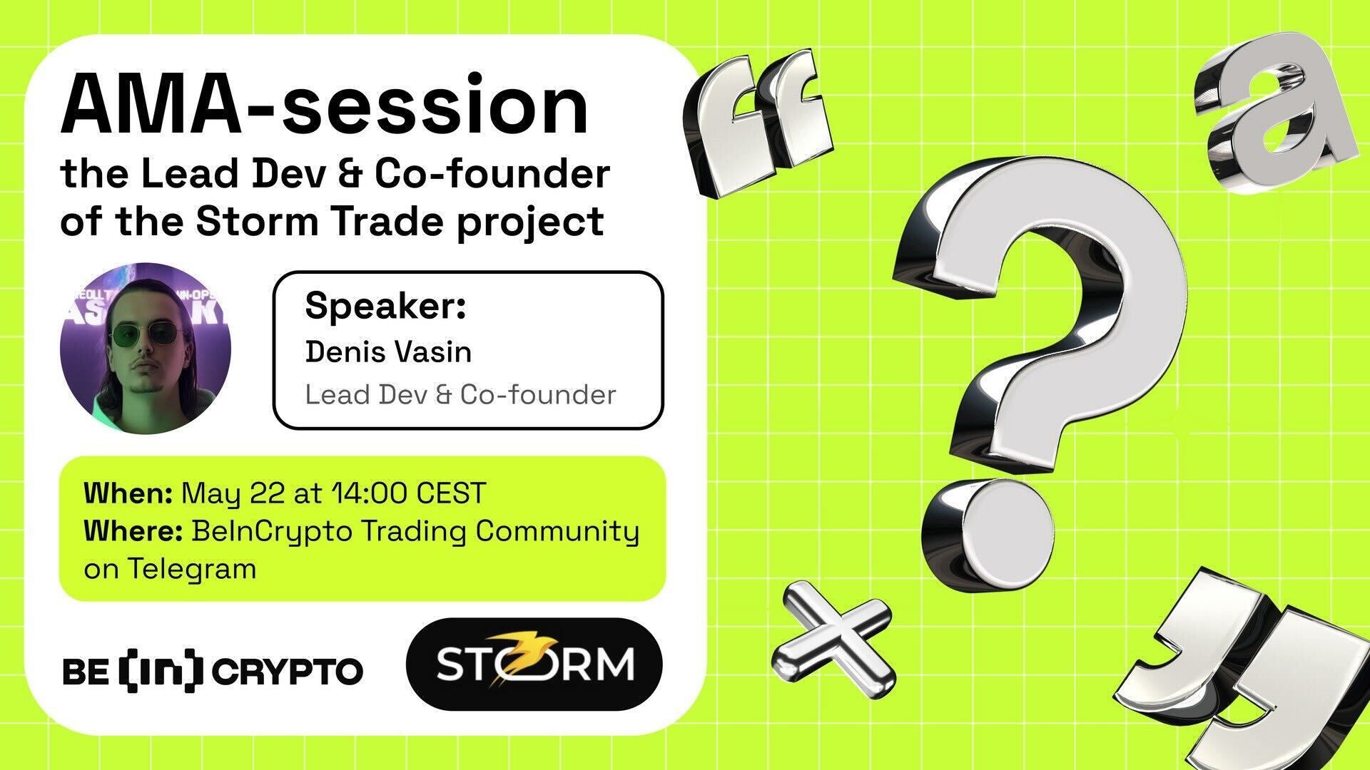 Storm Trade X BeInCrypto AMA Session