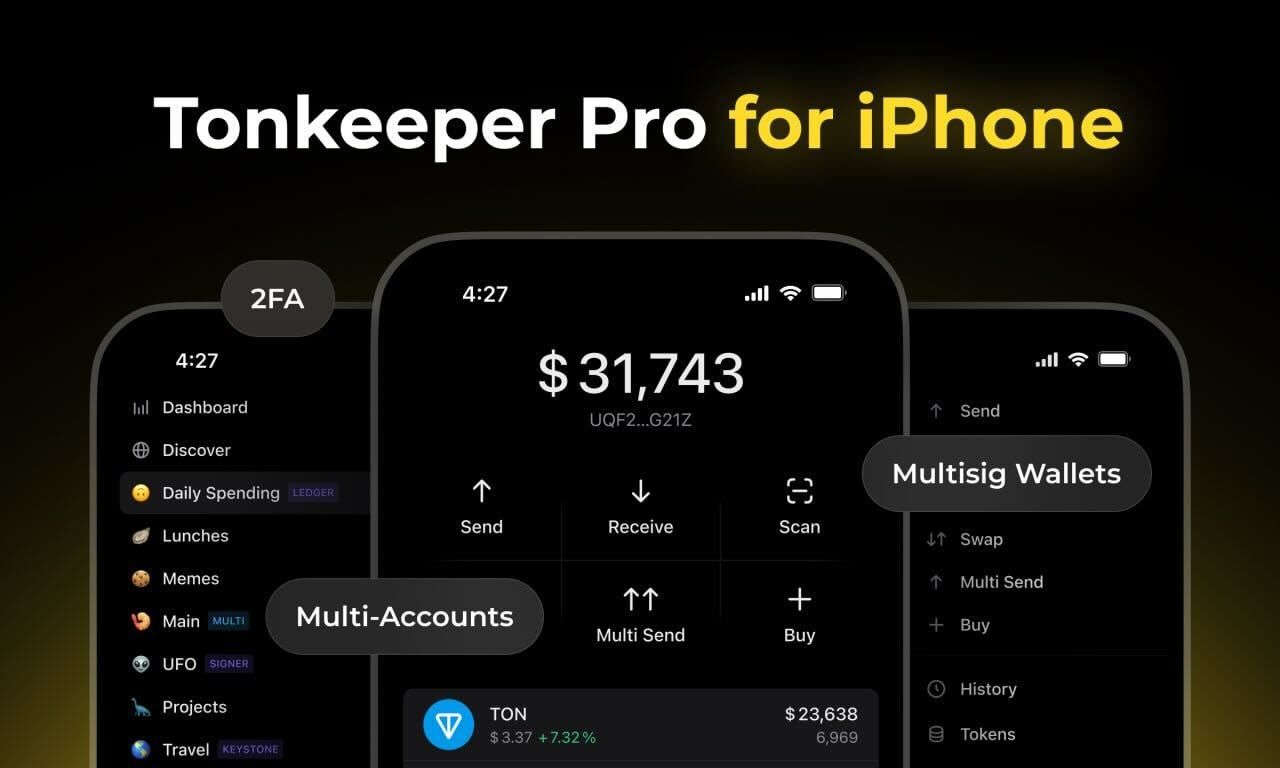 TON Wallet Tonkeeper Launches Pro App on iPhone, Bringing Advanced Crypto to Mobile