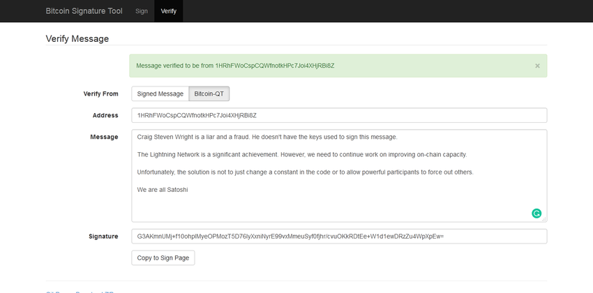 Address Confirmation