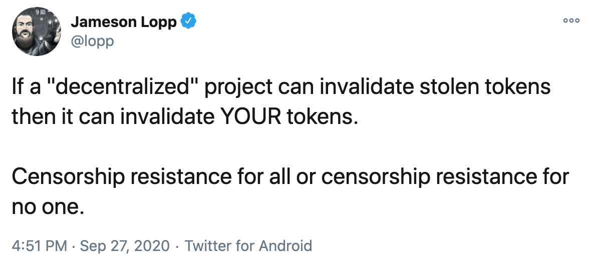 Tuit Jameson Loop centralizacion