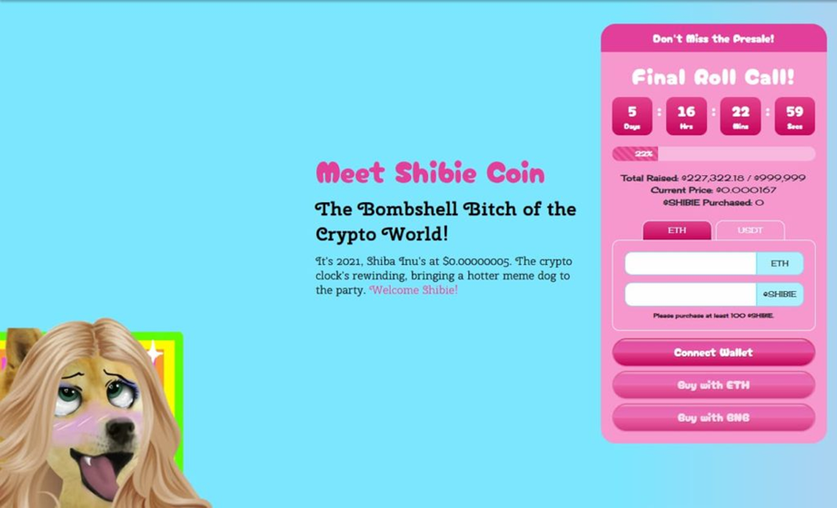 SHIBIE, la criptomoneda meme más divertida continúa recaudando en preventa