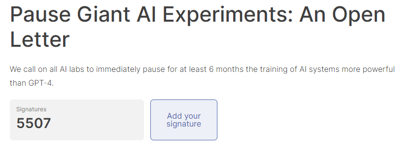 Pause AI Experiments Petition by FutureofLife